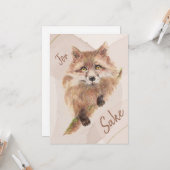 可愛い赤おもしろいキツネFoxs引用文TシャツPo カード (正面/裏面インサイチュ)