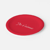 可愛い赤が大好フランスのき ペーパープレート (アングル)