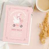 可愛い赤ちゃんがやってくる！ベイビーシャワーの招待状 ピンク 招待状