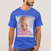 可愛い赤ちゃんをお迎えするベビーシャワーのTシャツ Tシャツ (正面)