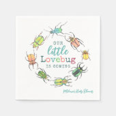 可愛い赤ちゃんカラフルシャワー スタンダードカクテルナプキン (正面)