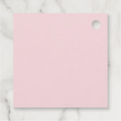 可愛い赤ちゃんシャワーテディベアピンクハートバルーン フェイバータグ (裏面)