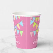 可愛い赤ちゃんシャワーパーティーカスタムカップ子供の名前 紙コップ (右)