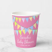 可愛い赤ちゃんシャワーパーティーカスタムカップ子供の名前 紙コップ (正面)