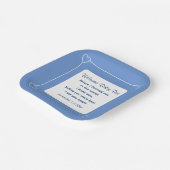 可愛い赤ちゃんシャワー聖書バースストライプのブルーパーティー ペーパープレート (傾斜あり)