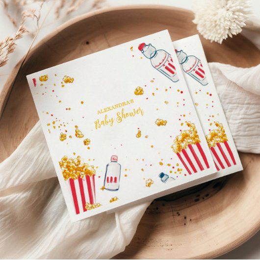 可愛い赤ちゃんポップ・アートのシャワー スタンダードカクテルナプキン