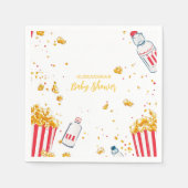 可愛い赤ちゃんポップ・アートのシャワー スタンダードカクテルナプキン (正面)