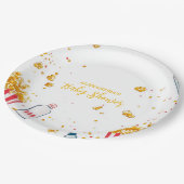 可愛い赤ちゃんポップ・アートのシャワー ペーパープレート (アングル)