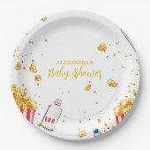 可愛い赤ちゃんポップ・アートのシャワー ペーパープレート (正面)