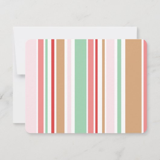 可愛い赤ちゃん女の子ピンクのPram赤ちゃんお洒落シャワー サンキューカード (裏面)