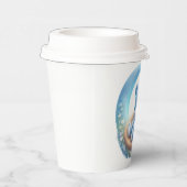 可愛い赤ちゃん青テディベアon MOON 紙コップ (右)