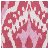 可愛い赤とピンクのイカットの部族柄 ファブリック (クローズアップ)