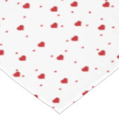 可愛い赤と白ハート テーブルクロス (アングル)