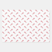 可愛い赤と白甘い柄のクリスマス ラッピングペーパーシート (正面)