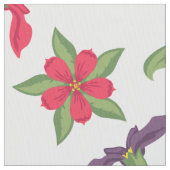 可愛い赤と紫の花カスタム背景Col ファブリック (クローズアップ)