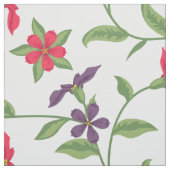 可愛い赤と紫の花カスタム背景Col ファブリック (見本)