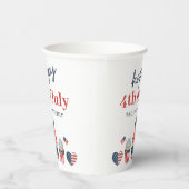 可愛い赤と青7月4日のパーティー 紙コップ (右)