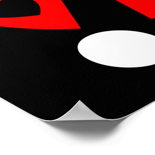 可愛い赤と黒のラディバグ歓迎サイン ポスター (角)