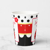 可愛い赤と黒のレディバグ 紙コップ (右)