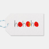 可愛い赤と黒ホホホホクリスマス ギフトタグ (裏面横)