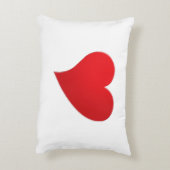 可愛い赤の大ハートミニマルモダンリストバレンタイン アクセントクッション (裏面(縦))