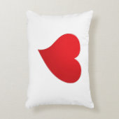 可愛い赤の大ハートミニマルモダンリストバレンタイン アクセントクッション (正面(垂直))