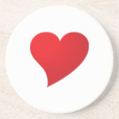 可愛い赤の大ハートミニマルモダンリストバレンタイン コースター (正面)