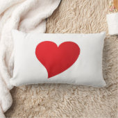 可愛い赤の大ハートミニマルモダンリストバレンタイン ランバークッション (ブランケット)