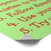 可愛い赤りんごカスタム教室ルール ポスター (角)