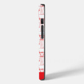 可愛い赤エレガントシルエットココナッツツリー Case-Mate iPhoneケース (裏面 / 左)