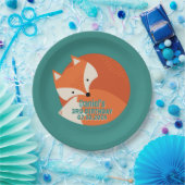 可愛い赤キツネ漫画動物キッドの誕生日 ペーパープレート (パーティー)