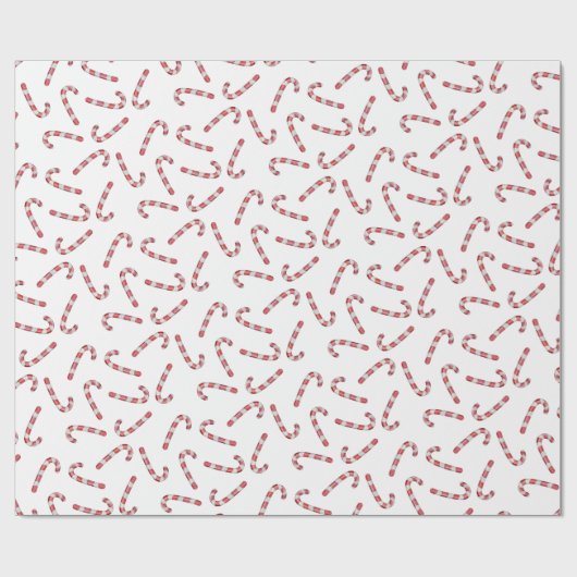 可愛い赤キャンディーケーンヴィンテージクリスマス ラッピングペーパー (フラット)