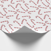 可愛い赤キャンディーケーンヴィンテージクリスマス ラッピングペーパー (角)