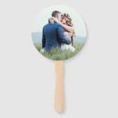 可愛い赤スタイリッシュいさくらんぼ写真ありがとうモノグラム ハンドファン (裏面)