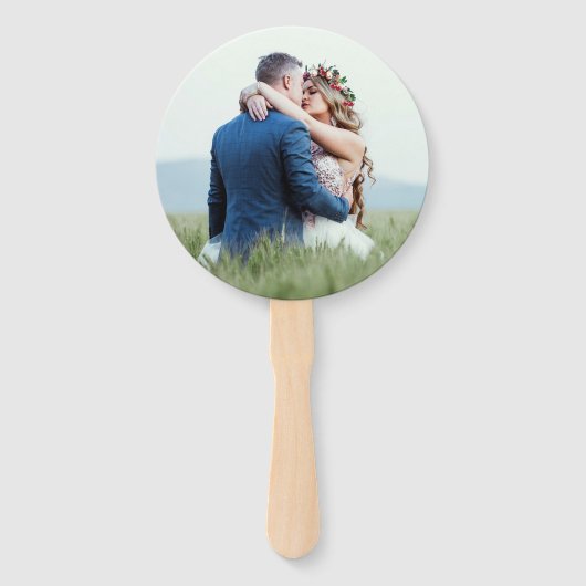 可愛い赤スタイリッシュいさくらんぼ写真ありがとうモノグラム ハンドファン (裏面)