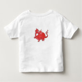 可愛い赤ドラゴンの幼児Tシャツ トドラーTシャツ (裏面)