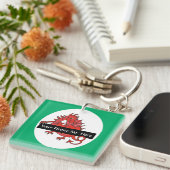 可愛い赤ドラゴンアクリルキーチェーンをパーソナライズ キーホルダー (正面右)