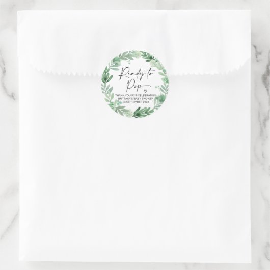 可愛い赤ポップ・アートのちゃんシャワーを浴びる準備ができて ラウンドシール (バッグ)