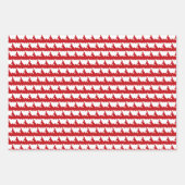 可愛い赤モダン白ハート矢印パターン ラッピングペーパーシート (正面3)