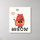 可愛い赤猫 キャンバスプリント (正面)