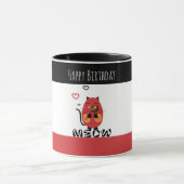 可愛い赤猫 マグカップ (中央)