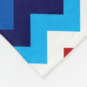 可愛い赤白青シェブロンスモールフリースブランケット フリースブランケット (角)