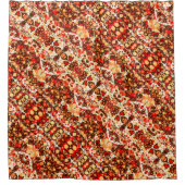 可愛い赤茶色のオレンジ色の抽象芸術石 シャワーカーテン (正面)