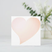 可愛い赤面ピンク大ハートミニマシンプルリストカード (スタンド正面)