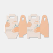 可愛い赤面ピーチオレンジフルーティはっきりしたベビーシャワー フェイバーボックス (折り畳みなし)