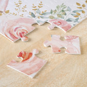 可愛い赤面フローラ部族森林動物 ジグソーパズル (側面)