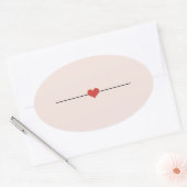 可愛い赤面空白のピンク 楕円形シール (封筒)