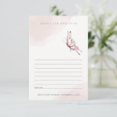 可愛い赤面蝶ママ赤ちゃんシャワー用アドバイス エンクロージャーカード (スタンド正面)