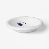 可愛い赤・白・青のプリント紙丼 ペーパーボウル (傾斜あり)