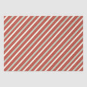 可愛い赤、緑、白キャンディのクリスマスストライプ。 薄葉紙 (正面)